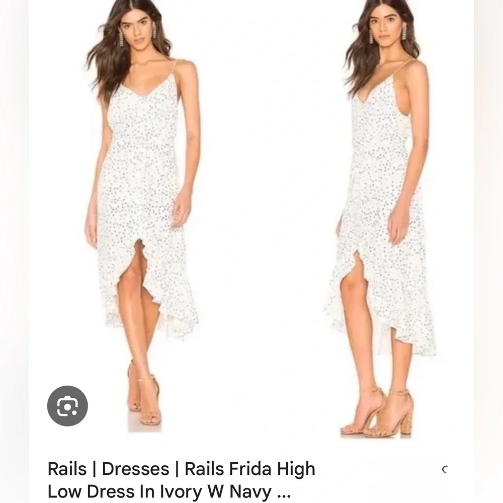 Rails Frida ivory dress with Polka Dots size medium. Like new. Used once - Picture 3 of 9